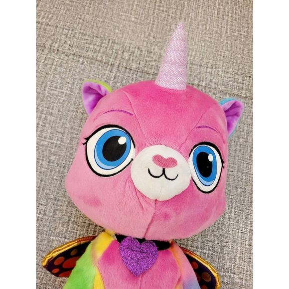 Rainbow Butterfly Unicorn Kitty Fabulous Felicity Huggable Plush Toy Multicolor - Picture 2 of 7